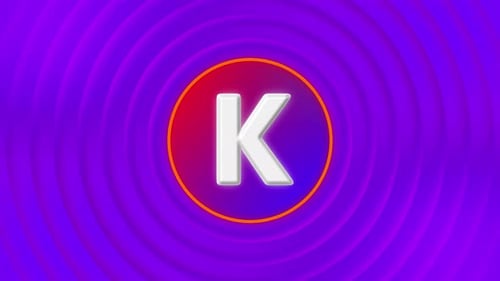 Alphabet Logo Letter K Animation