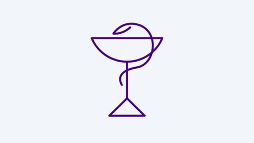 Animated Pharmacy Symbol Line Drawing Reveal