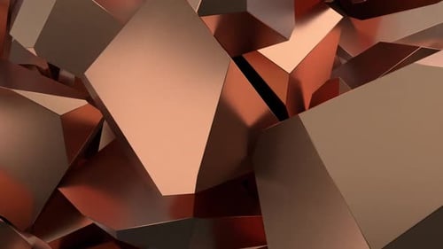 Abstract Geometric Metallic Shapes Background