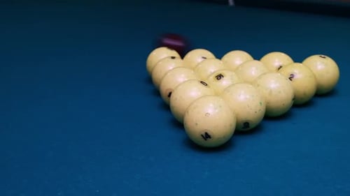 Dark Blue Billiard Table