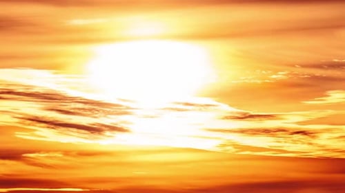 Dramatic Golden Sky Cloudscape at Sunset
