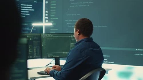 Cyber Defense Team Working in a Governmental Security Operations Center