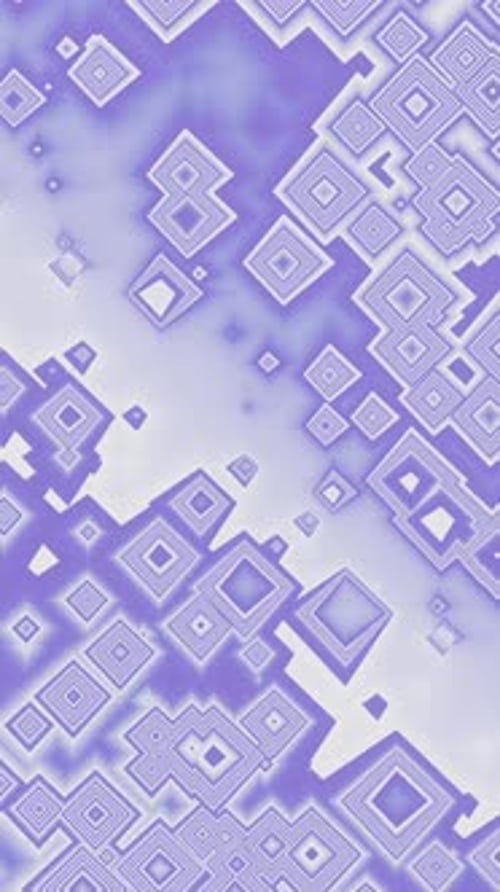Dynamic Purple Geometric Squares Looping Abstract Motion Background
