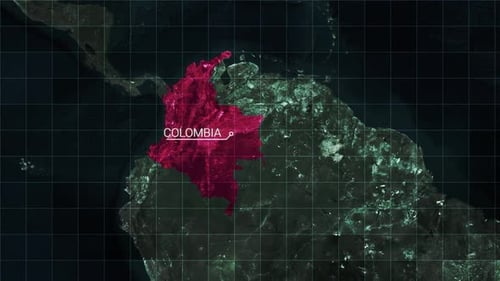 Carte satellite de la Colombie
