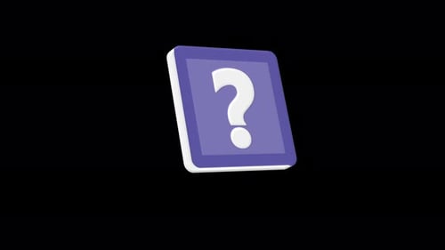 Modern 3D Question Mark Icon Reveal Animation