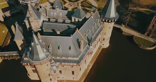 Ancient Castle De Haar In Utrecht, Netherlands