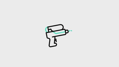 Animiertes Wasserpistole-Symbol