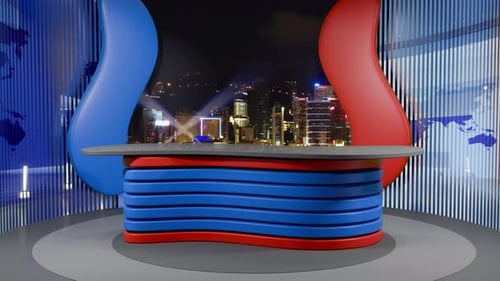 News Studio Background Loop