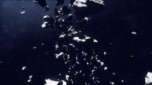 El equipo de exploración evalúa el terreno de los asteroides para posibles actividades mineras