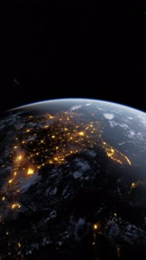Earth From Space Night View