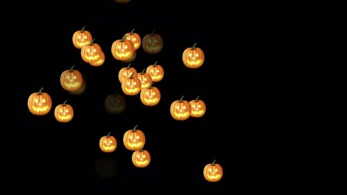 Halloween Flying Jack-o'-lantern Pumpkins Animation
