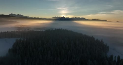 Cinematic drone shot of breathtaking landscape