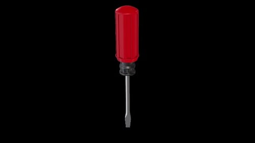 3D Animated Rotating Screwdriver Tool Loop