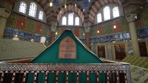 Graves of Ottoman sultans, their wives and children in Istanbul Turkey
