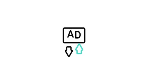 AD Icon Animation with Performance Arrows