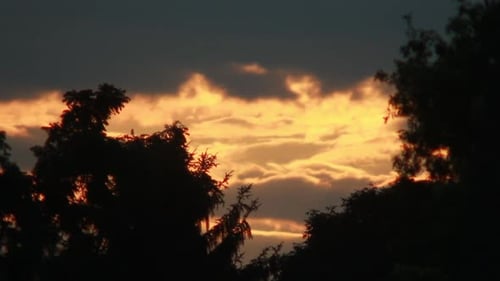 timelapse of dusk clouds crossing the sky