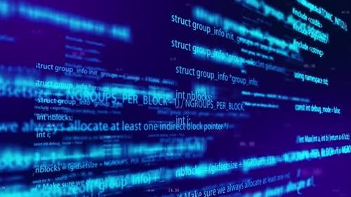 Abstract Computer Code on Screen