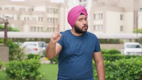 Sikh Indian Man Saying No