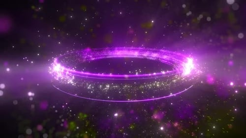 Glowing Abstract Particle Ring Light Reveal