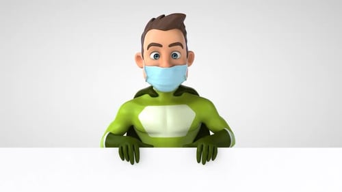 Fun cartoon superhero