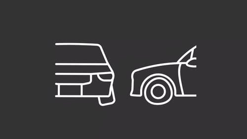 Side collision white line animation