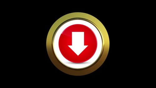 Baixe o ícone de seta elegante botão redondo rosa V1