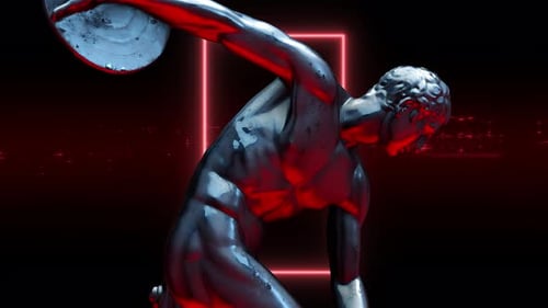 Discobulus Chrome Roman Statue Vj Loop