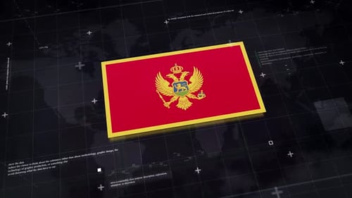 Montenegro Background With Flag