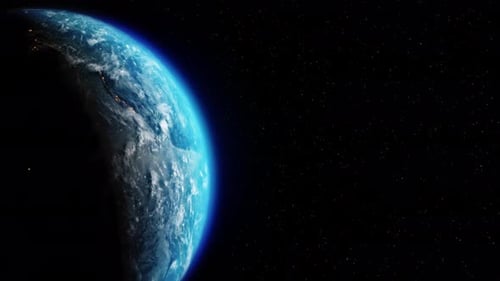 Sun Above Planet Earth View From Space Earth Orbit