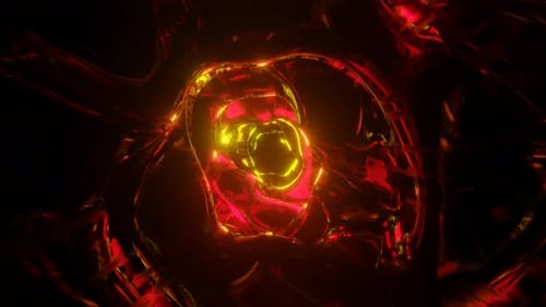 4K Red/Orange Warmhole Inside VJ Loop Background Animation