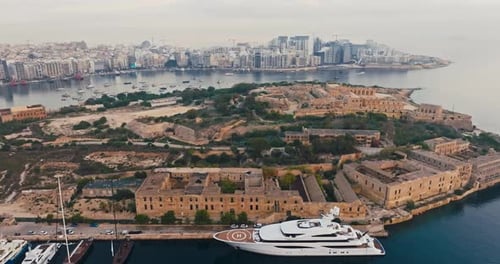 Stunning Aerial View of Valletta Malta Cityscape Showcasing the Central Square