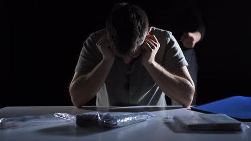 O policial fica com raiva do criminoso.