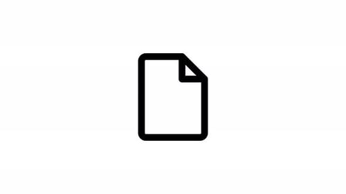 Animated Document Icon with Resizing Selection Dashes
