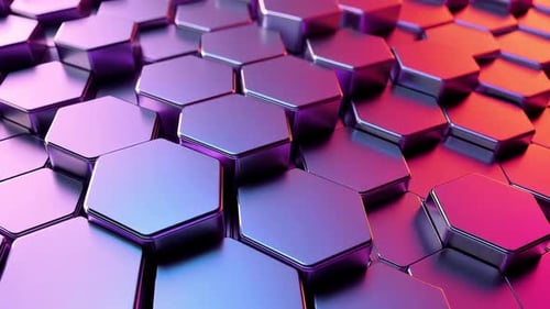 Modern Abstract Hexagon Grid Background Animation