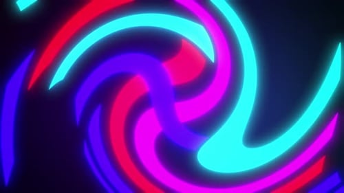 Dynamic Neon Swirl Abstract Looping Background Animation