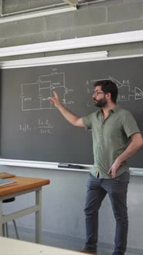 Learning Science and Technology Electronics Computing Course at College School Vertical Video