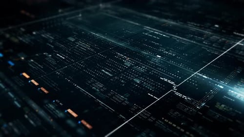 Abstract Futuristic Digital Data Stream Background