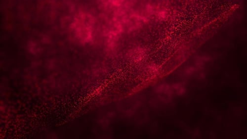 Dynamic Flowing Red Particle Wave Background
