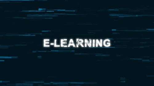E-Learning Text Reveal with Digital Glitch Effect