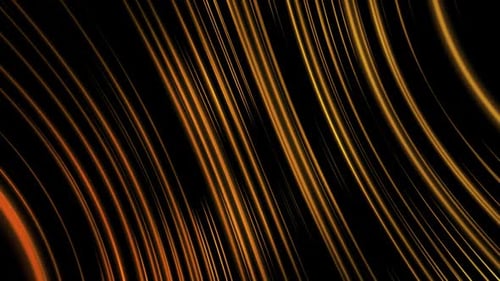 Dynamic Gold and Orange Wavy Lines Abstract Motion Background