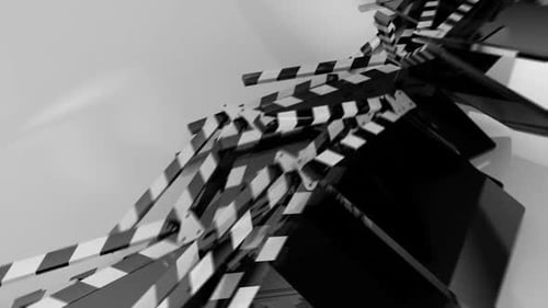 Modern 3D Clapperboard Intro for Video Production