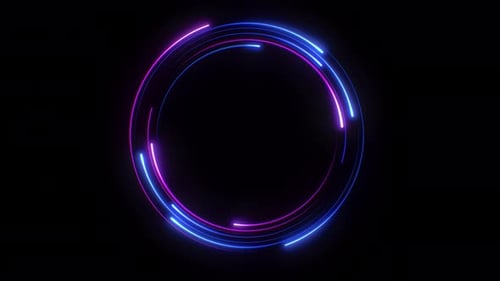 Loorcular Blue and Purple Light Background in the Style of Digital Neon with Alpha Channel