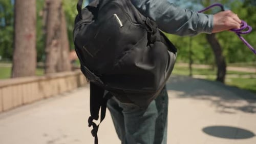 Hand Grasping Leash Detailed View of Hand Clutching Leash During Stroll Zoomedin Image Showing Hand