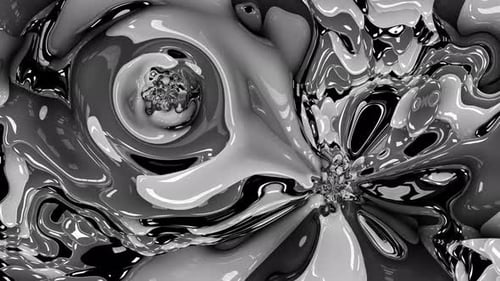 Abstract Glossy Liquid Flow Background Animation