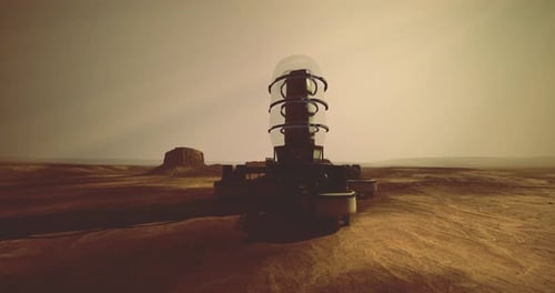 Conceptual Design of a Futuristic Mars Research Station in a Desert Landscape