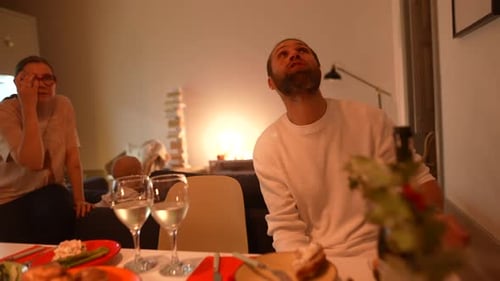 An Intimate and Relaxed Dinner Gathering with Close Friends for a Special Celebration