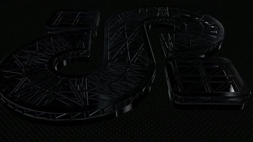 3D Geometric Symbol Construction Animation