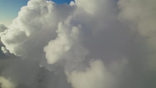 Majestic Cloudscape Evolving Under a Blue Sky