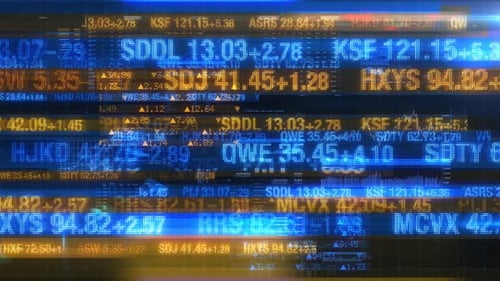 Stock Market Tickers Digital Data