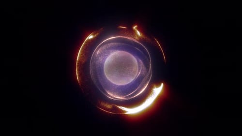 Abstract Glowing Energy Sphere Motion Background